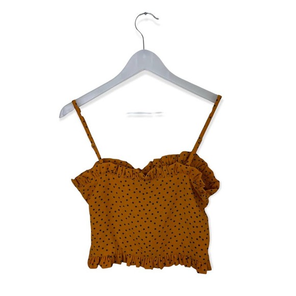 Eastnwest Label Yellow Star Crop Top Size Small - Picture 7 of 10